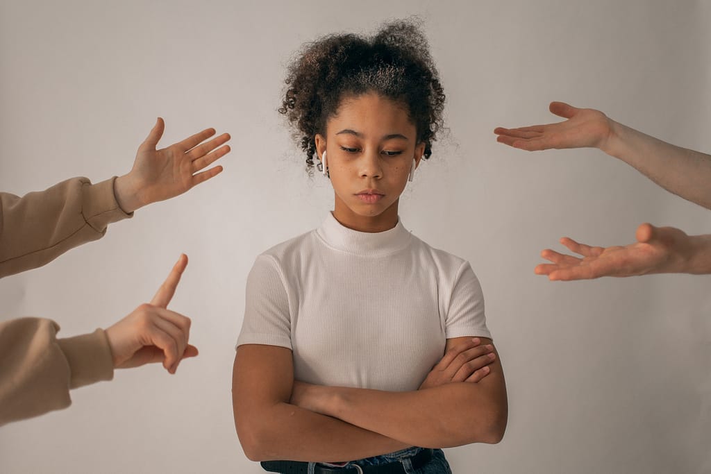 girl being criticized