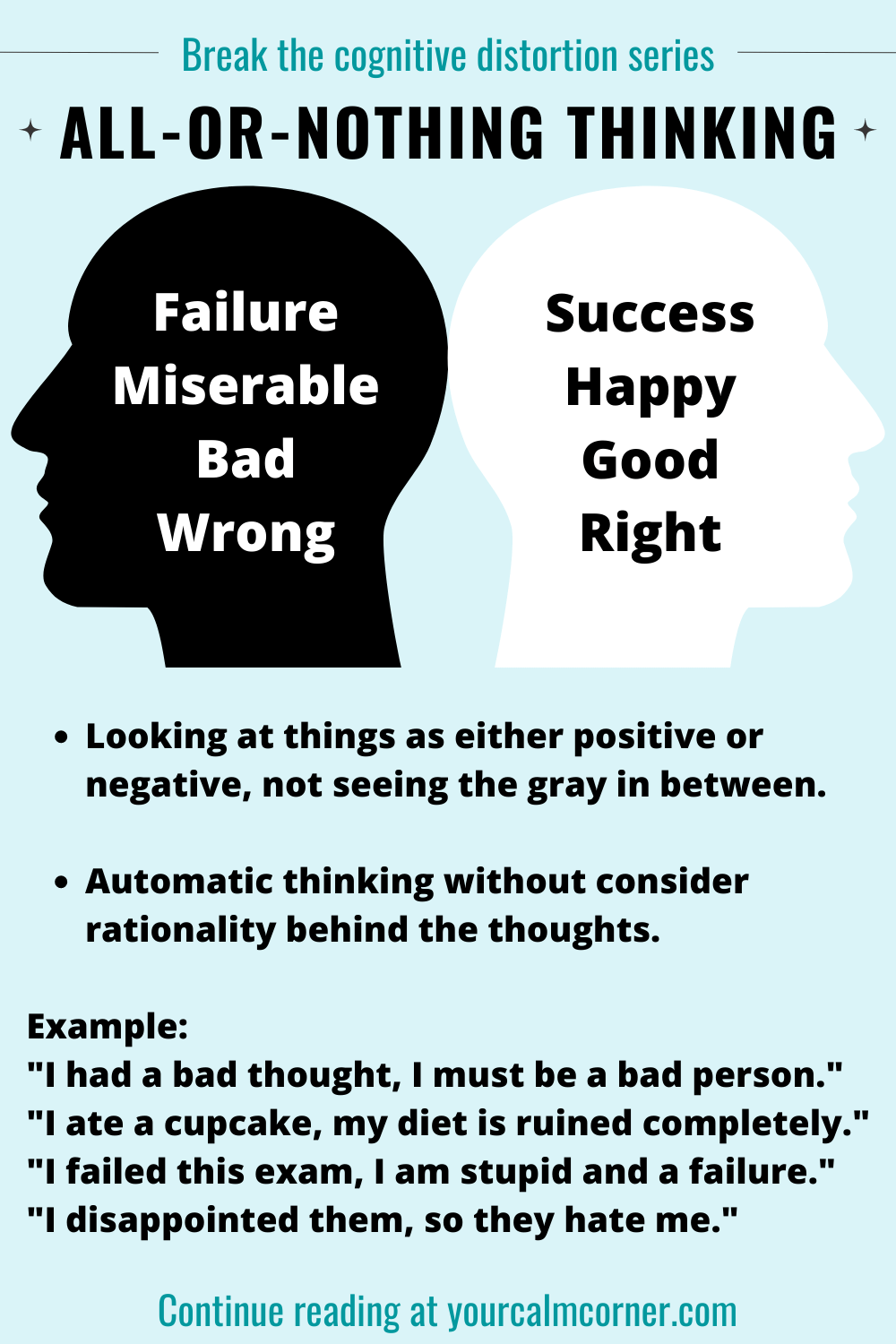 infographic on all-or-nothing thinking