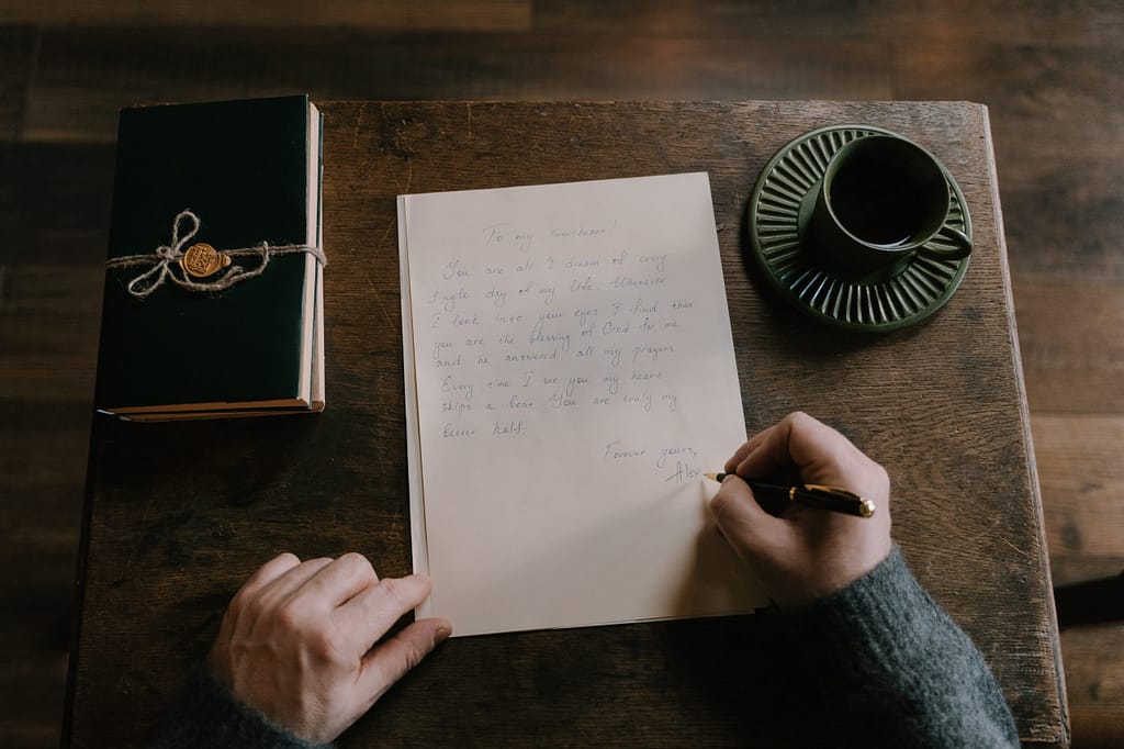 journaling with coffee