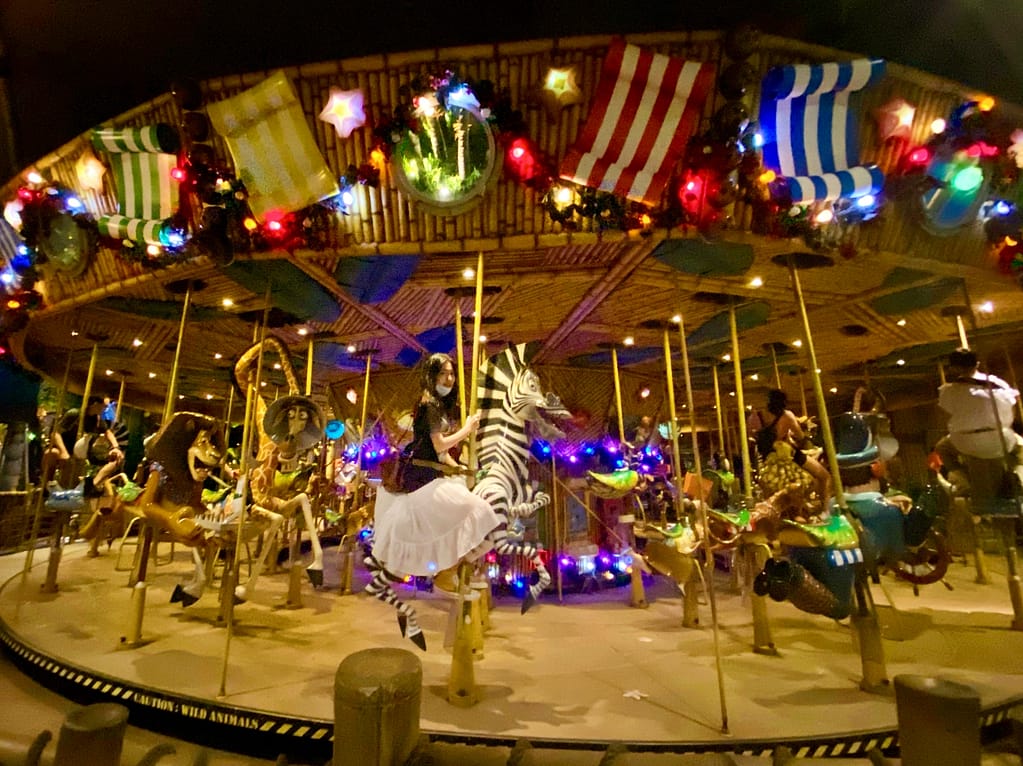 girl on merry-go-round