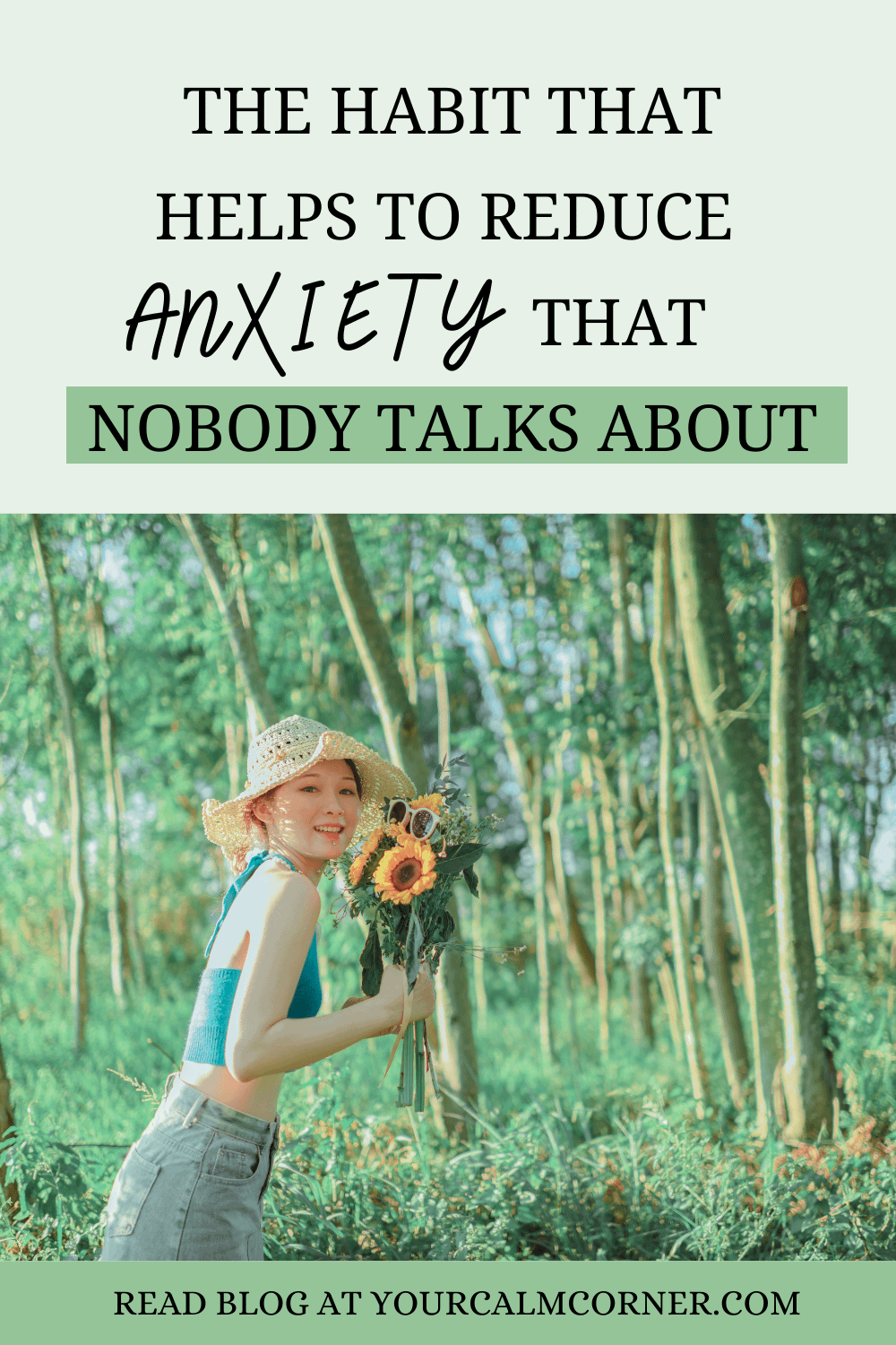 Pinterest post on the habit that helps to reduce anxiety